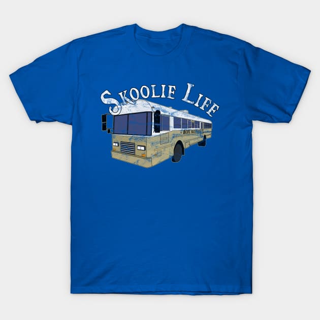 Skoolie Life Bus Camper Design T-Shirt by DesignedForFlight